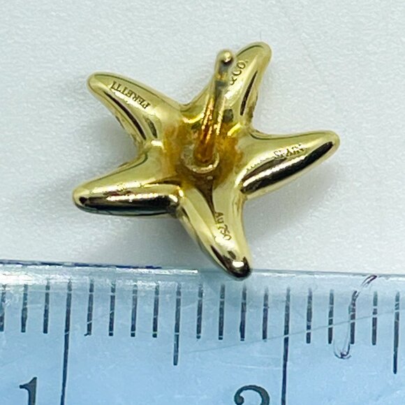 Tiffany & Co. 18K Gold Elsa Peretti 12mm Starfish Earrings (One Back Missing) - Picture 14 of 15